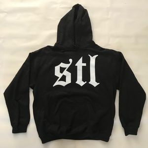 NEW STL OLD ENGLISH SCRIPT HOODIE ST LOUIS GANGSTA